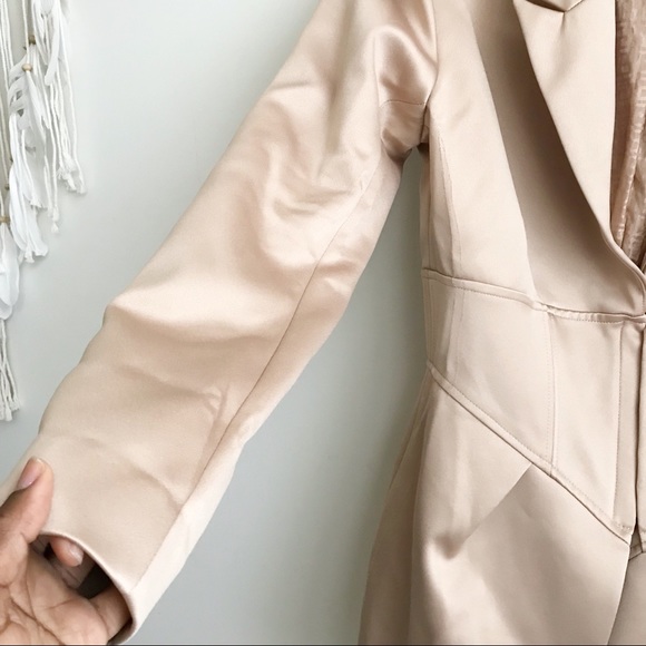 House of CB Allonia Champagne Satin Corset Dress L - Picture 7 of 8